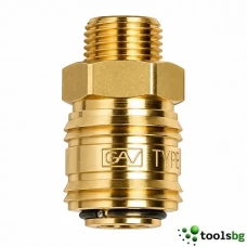 GAV 5800/1 - ПРОФЕСИОНАЛНА ЖЕНСКА БЪРЗА ВРЪЗКА МЕСИНГ С МЪЖКА РЕЗБА НА 1/4"