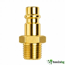 GAV 5810/1 - ПРОФЕСИОНАЛНА МЪЖКА БЪРЗА ВРЪЗКА МЕСИНГ С МЪЖКА РЕЗБА НА 1/4"
